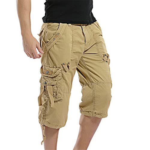 Short décontracté d'été camouflage en coton blanc gris