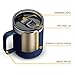 ALOUFEA 12oz Stainless Steel Insulated Coffee Mug with Handle, Double Wall Vacuum Travel Mug, Tumbler Cup with Sliding Lid, Navy