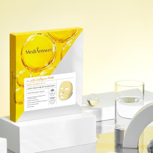 Vita Collagen Mask 83% Pure French Collagen, Korean Beauty Brightening, Firming, Glass Skin Mask (5 pcs)