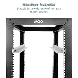 Tecmojo 1U Szyny Serwerowe, Półka 4-Słupkowa, Szyny Ślizgowe z Regulowaną Głębokością 530mm–812mm, Nośność 100kg, Srebrny
