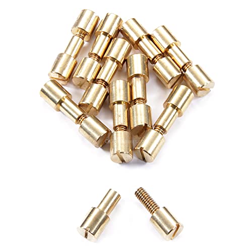Corby Bolt Fasteners (10 Pack) for DIY Handles &amp; Knife Handle Repair - USA Size (0.312 x 0.213 x 1.25 Inch) - (Brass) - for Full Tang Fixed Blade Knives