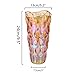 Eastern Rock Flower Glass Vase Thick 3.5lb 9.5inch Sparkle vase Bohemian Style, for Centerpieces,Kitchen,Office, Living Room,Wedding,Perfect Home Decor Glass Vase (Sparkle Amber)