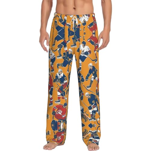Pantalon de pyjama hockey homme 3XL blanc fluide avec cordon