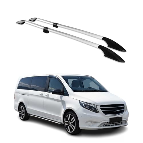 OMAC - Barras de techo longitudinales para Mercedes Vito W639 W447 2003-2025, color gris