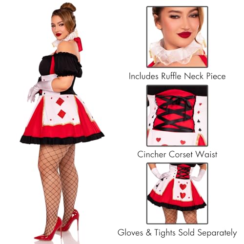 Leg Avenue Pretty Playing Card Queen of Hearts Costume with Neck Piece - Image 5