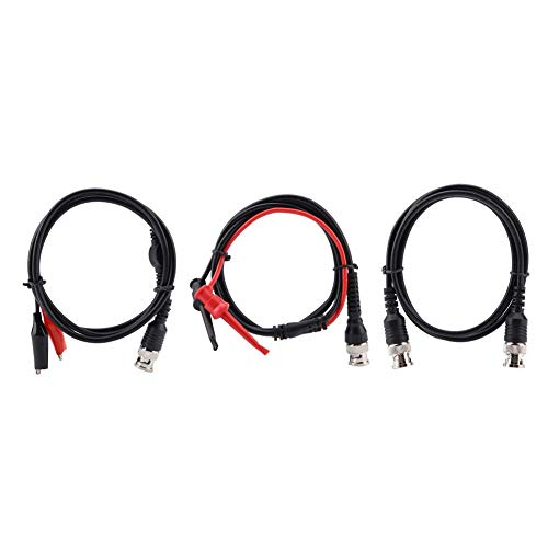Oumefar Koaxialkabel BNC zu BNC Krokodilchip Multimeter Testhakensatz Testkabel Kit Oszilloskop Sonden BNC zu Krokodilklemmen für die Ausbildung von Elektrikern