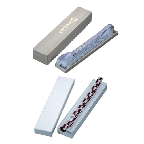 帯締め & 三分紐 セット 伝統 工芸 着物 伊賀 組紐 大和 (ラベンダー 古代紫)(全長約128cm × 幅約0.9cm × 重量約14g) 箱入り[itog0005-3]