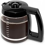 12-Cup Carafe de remplacement en verre pour modèles de cafetière Cuisinart CHW-12, CHW-12P1, DCC-1100BK, DCC-1200, DCC-2650, DGB-550BK, DGB-550BK1 DGB-625BC, DGB-700BC, et SS-12 Partie# DCC-1200PRC