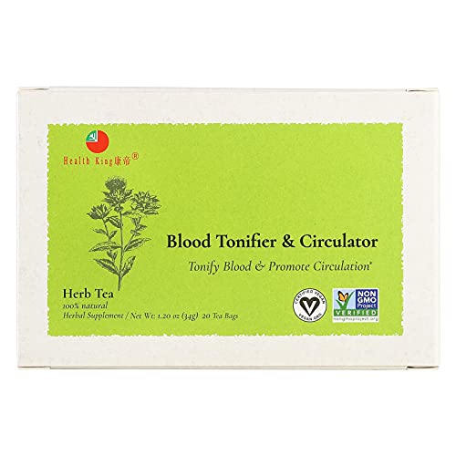 Health King Blood Tonifier & Circulator Herb Tea, Teabags, 20 Count Box #TOP4