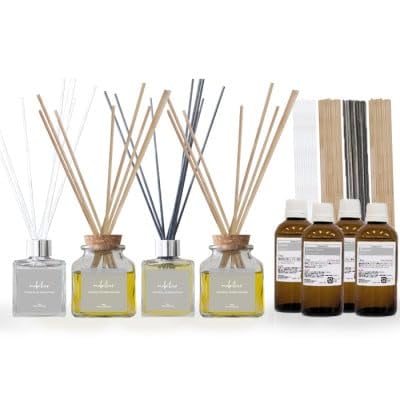 easeリードディフューザー『mobilier』4つの香りリフィルセット 香り彩る空間へ