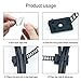 Fodlon Nylon Abrazadera de Cable, 50 Piezas Correas de Cable Autoadhesivas Ajustables...
