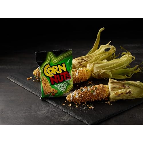 Corn Nuts Mexican Street Corn Flavored Crunchy Corn Kernels - 4 oz Bags (Pack of 5)- With Mighty Merchandise Bag Clip