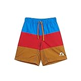 110 - 120 Finkid Uimari Colorblock-Gestreift-Bunt-Blau-Braun-Rot, Jungen Unterwäsche, Größe 110-120 - Farbe Blue - Red