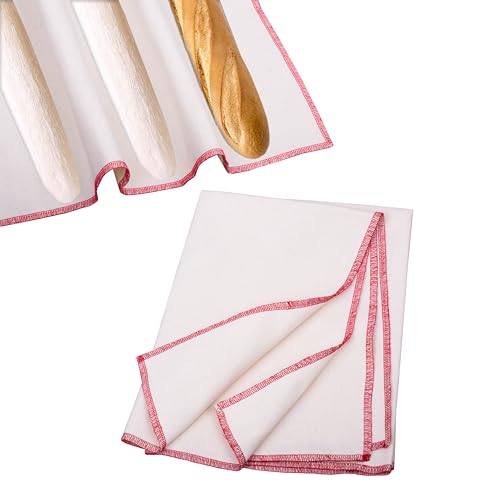 Thickened Linen Bakers Couche 23.6 * 25.5 Inch Professional Bread Dough Proofing Cloth for Bread Baking, Baguettes, Loaves, Ciabatta