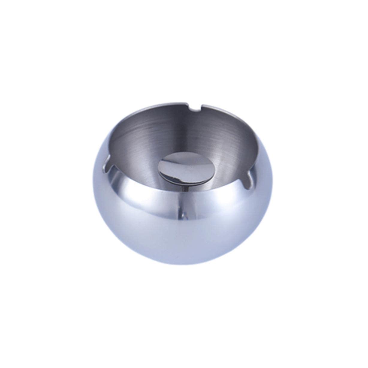 Cendrier de table moderne argenté en acier anti-vent pour vos soirées en terrasse M