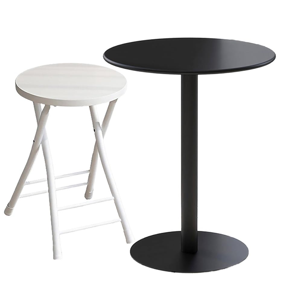 Składany Stołek Barowy - 45 Cm / 18 Cali Składane Krzesło Bez Oparcia z Podnóżkiem, Nowoczesny Przenośne Stołków o Wysokości Lady, Okrągły Składane Krzesła Kuchenne do Wewnątrz/na Zewnątrz (Color :