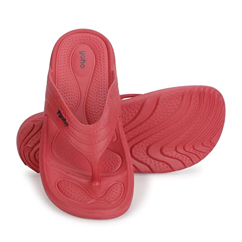 Image of YOHO Drizzle Soft Slippers for Women, Mild Acupressure, Lightweight, Anti Skid & Slip, Diabetic Footwear for Woman, Home Wear Bathroom Chappal for ladies | Waterproof Monsoon & Rainy Footwear
