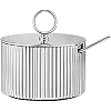 Bol Sucrier En Inox 304 Avec Couvercle Et Cuillère, Lavable Lave-vaisselle