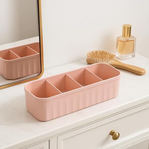 Image of Drawer Organizers for Undergarments, Socks, Bras, Ties, Scarves, Wardrobe Storage Box Kitchen Tools,out door tools(4 Pcs, Multicolor)