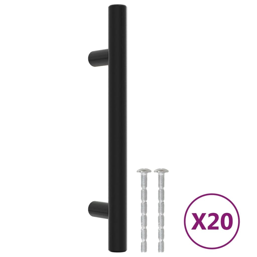 Maniglie per Mobili 20 pz Nere 96 mm in Acciaio Inox,Maniglie Moderne,Maniglie Cassetti,Maniglie per Mobili-3203604