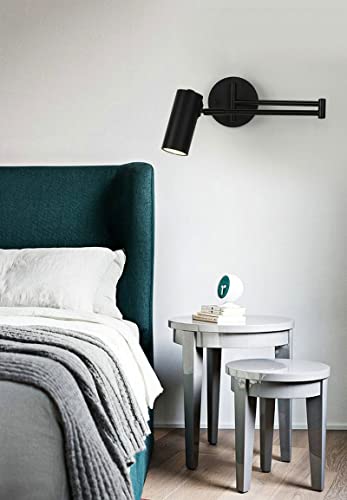 Luces de lectura junto a la cama con brazo giratorio de 360° 2