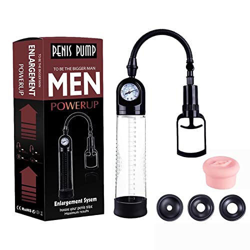 ZZBB Adulte Sextoys, Adulte Jouissance Pompe Agrandisseur de Pénis Développeur Erection Aide Pressurized Vide avec Le Pistolgrip Hanal Cock Élargissement, T-Shirt Cover
