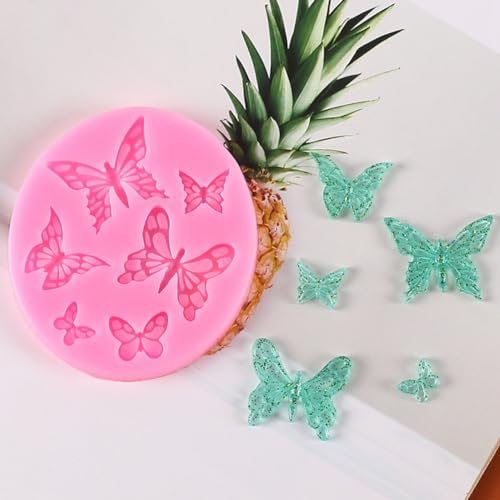 Ricardonty B Molde de Silicona Herramientas de DecoracióN de Pasteles Molde de Pastel Fondant de Mariposa DIY Utensilios para Hornear Chocolate Hechos una Mano DecoracióN de Postres Galleta