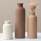 25 cm - Lot de 3 petits vases en céramique - Pour décoration...