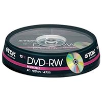 Algopix Similar Product 19 - TDK DVD+RW 10 pk, DVD+RW47CB104X