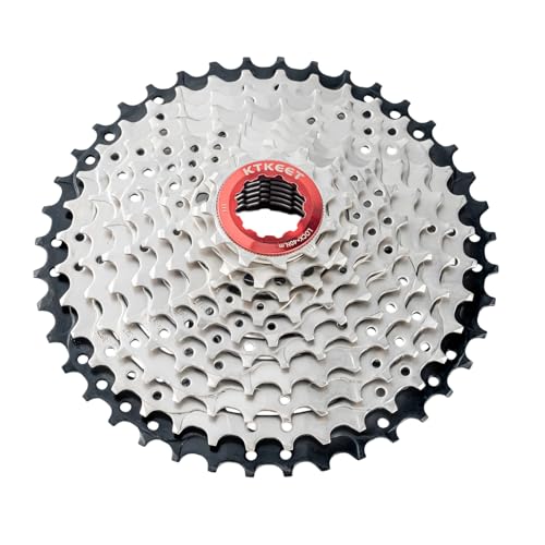 KTKEET 10 Speed Cassette 11-30T/32T/34T/36T/40T/42T/46T/50T/ Mountain Bike/Road Bike Cassette 10 Speed Bicycle Cassette Sprocket Compatible with Shimano Ultegra xt Sunrace Sram (11-40T)