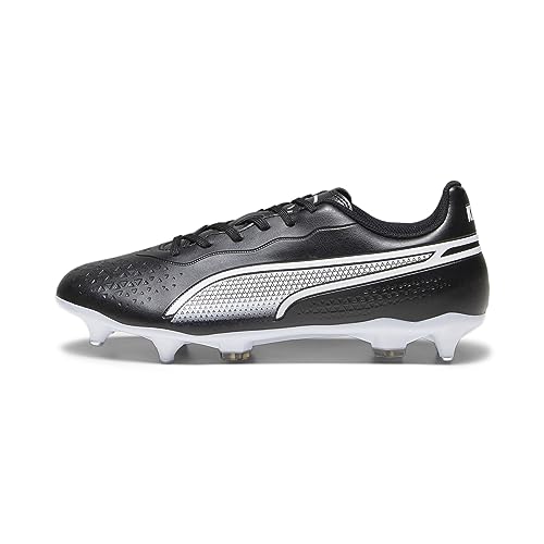 PUMA King Match Mxsg, Soccer Shoe Unisex - Adulto, Puma Black Puma White, 39 EU