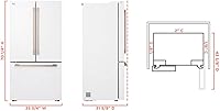 LG Studio SRFB27W3 27 Cu. Ft. Smart Counter-Depth 3-Door French Door Refrigerator in Essence White w/ Water & Ice