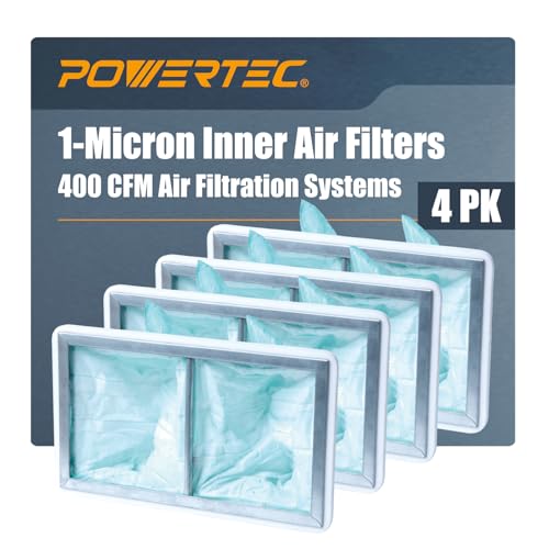 POWERTEC 1�~�N�����C���i�[�t�B���^�[ WEN 3410 & POWERTEC AF4000/AF4001 �G�A�t�B���^�[�V�X�e���p WEN 90243-026-2 �؍H�p�G�A�t�B���^�[ ���[�N�V���b�v �K���[�W �V���b�v�p 4PK (75006-