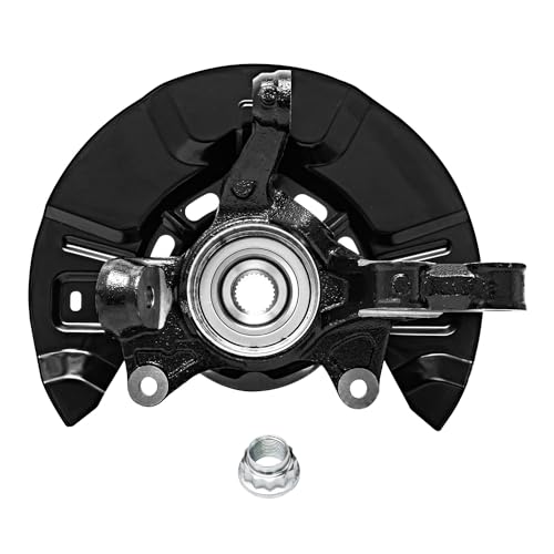Image of Detroit Axle - AWD Front 2pc Steering Knuckles for 09-13 Toyota Matrix 09-10 Pontiac Vibe, 2 Steering Knuckles & Wheel Bearing Hubs Assembly 2009 2010 2011 2012 2013 Replacement