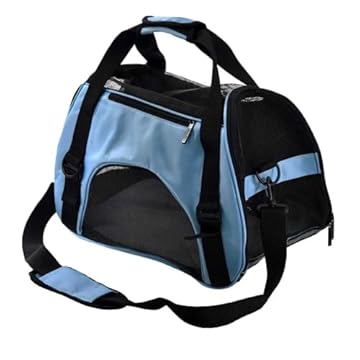 Bolsa Transporte Pet Para Cabine Avião Cachorro Gato de ate 8kg Premium (azul)