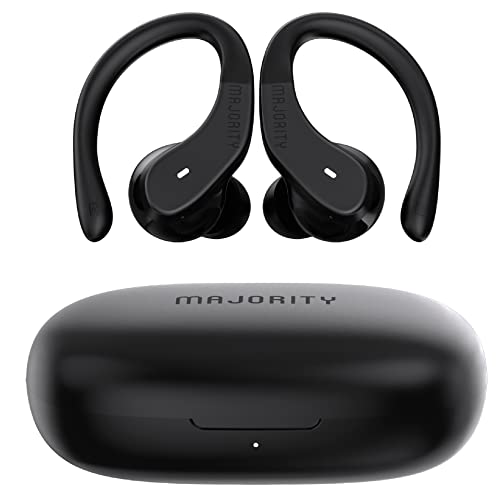 MAJORITY TRU Sport TWS True Wireless Earphones 30 Hours Playtime, Bluetooth 5.2 Headphones Powerful Stereo Sound and IPX7 Waterproof Touch Control Quick Charge, Gym Earphones Running Headphones