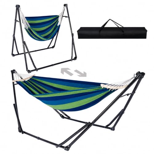2-in-1 Hammock Chair with Stand, Portable Hammock, Cyan by Chloraeon - Used condition - US$72.75