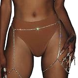 Navoky Rhinestone Leg Chain Silver Party Diamond Body Chains Crystal Thigh Chain Jewelry Accessories