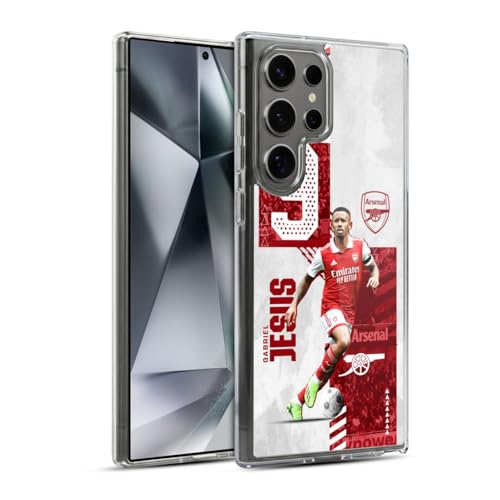 Funda gel Samsung S24 Ultra Gabriel Jesus Arsenal FC, protector flexible antiarañazos trasero