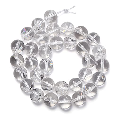 石輝 アイリスクォーツ 虹入りレインボー水晶 8mm 一連 ビーズ (約38cm) 天然石 パワーストーン [t050-08]