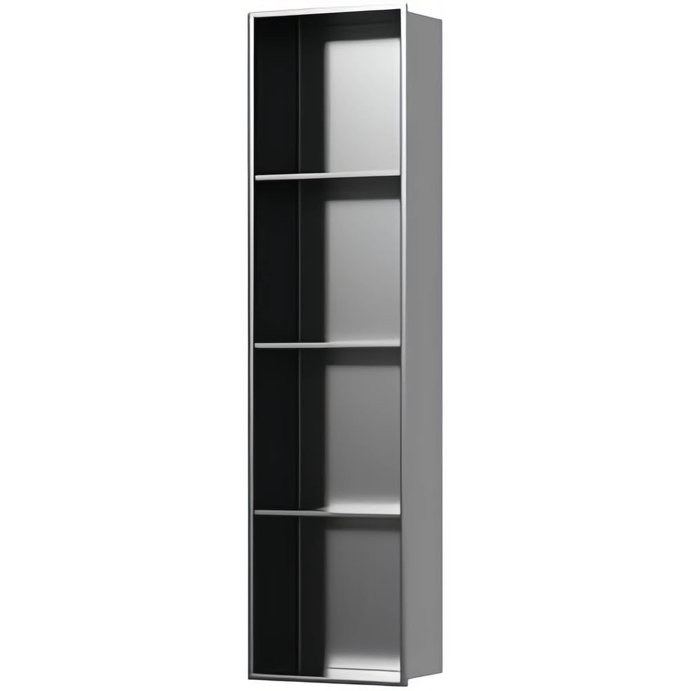 AYCDL Wall-Mounted Shower Recessed Shelf for Bathroom Easy Installation Above Waterproof Storage Solution Modern Design Space-Saving nizer,Grigio-120x28cm