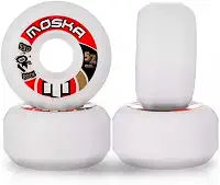 Roda Moska Skate Rock 52mm Branca Dureza 53D