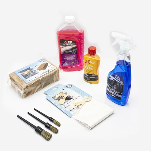 Nettoyage auto moto kit complet 6 en 1 pour l'entretien du week-end