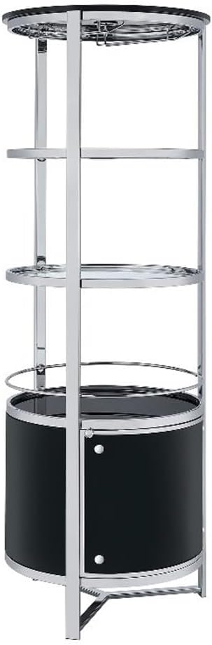 Picket House Furnishings Jule Wine Rack with LED in Black