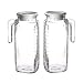 Bormioli Rocco Gelo Glass 1.2 Liter Jug with White Lid, Set of 2