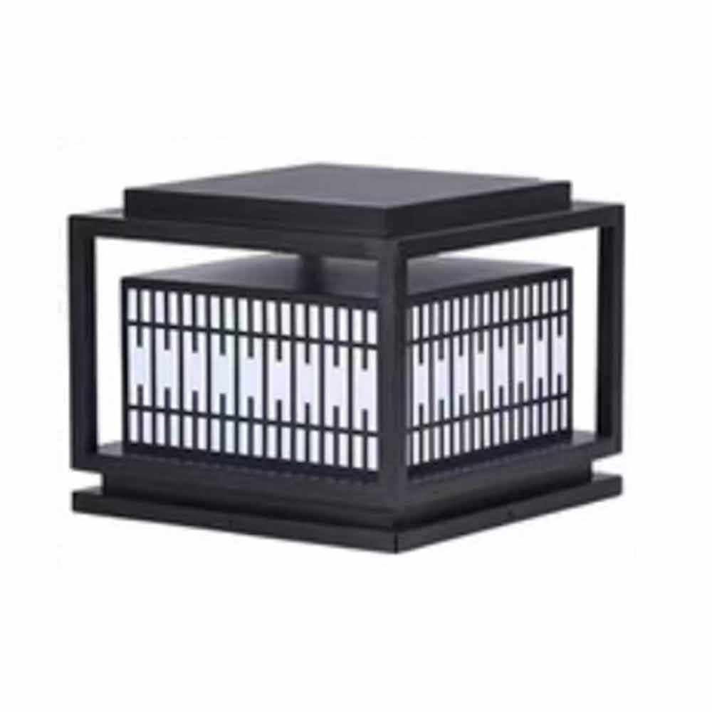 KUEYANB Waterproof Post Cap Light for Garden Outdoor Pillar Lamp Solar Powered Minimalist Fence Porch Column Lamp Wet Location Rated Modern Square Villa Courtyard Light Fixture for Driveway Lawn