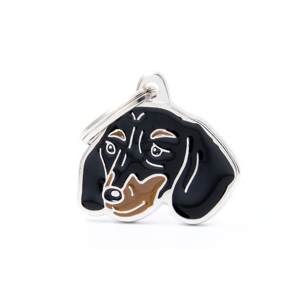 MyFamily Personalized Pet ID Tag Made in Italy, XL Pink Bone