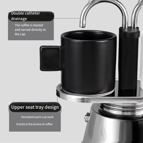 Cafetière italienne double buse inox pour un double expresso riche et rapide - 7