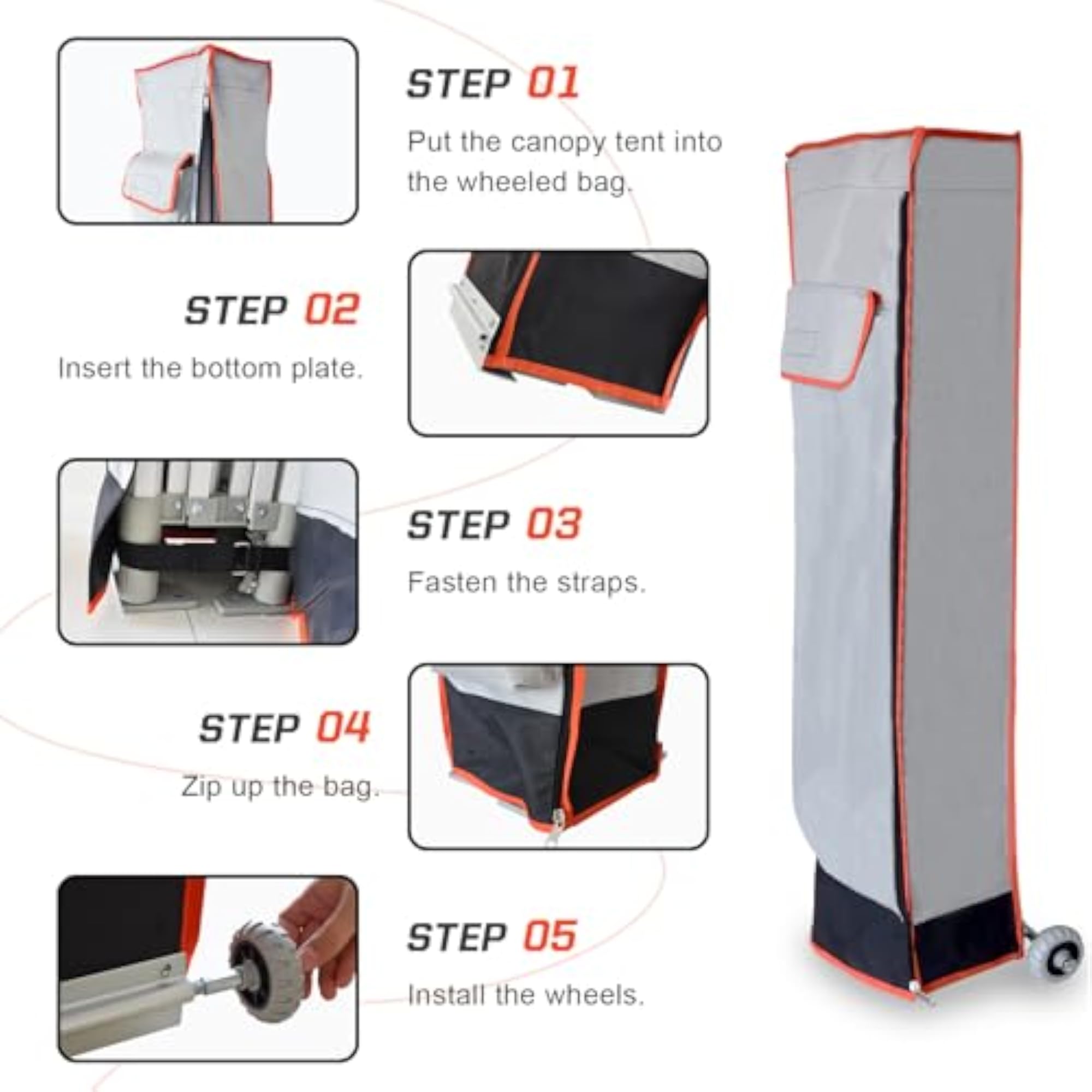 Wheeled Roller Bag for Canopy Tent Storage
