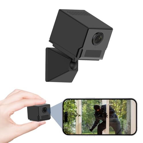 WNAT Mini Hidden Camera - Spy Camera WiFi 2K HD DV Night Vision Offline Video Recorder Wireless PIR Motion Detection 100 Days Standby Real-Time View Security Cam